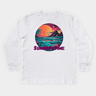 Summer Time 6 Kids Long Sleeve T-Shirt